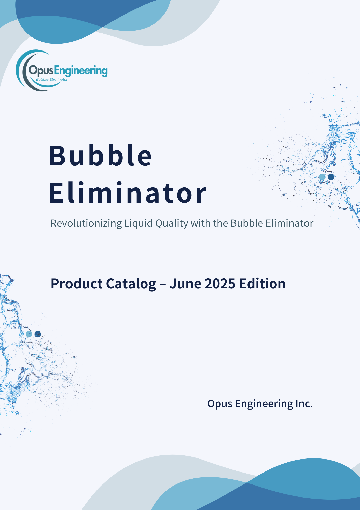 気泡除去装置 製品カタログ(2025年6月 英語版)